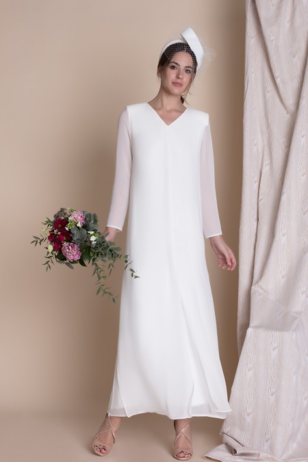 Linen wedding dress - Matilde Cano