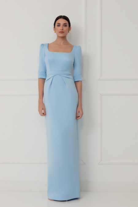 Vestido largo nicol azul