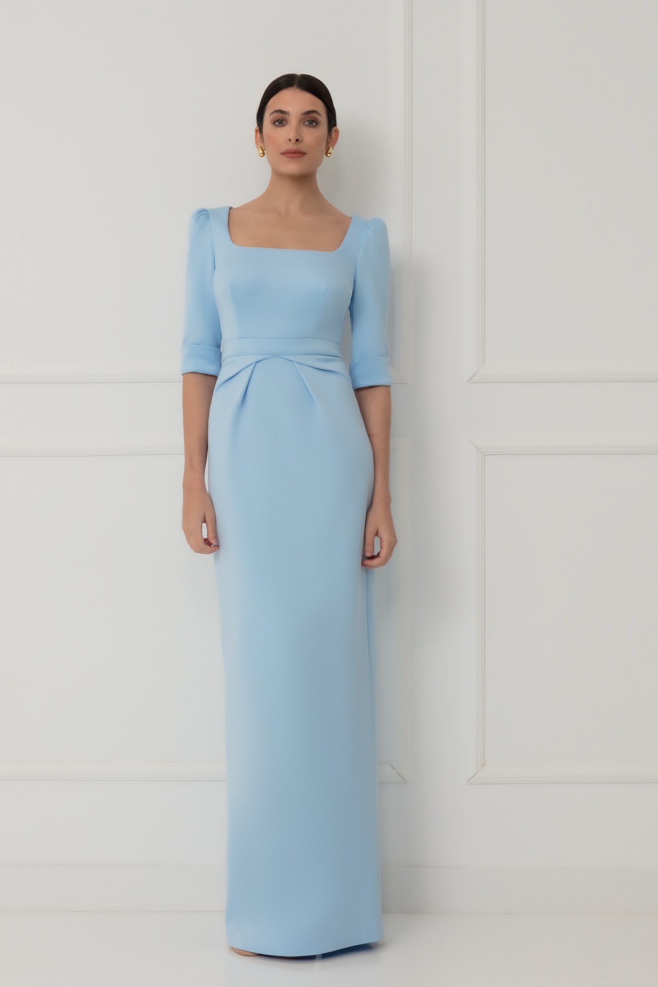 Vestido largo nicol azul