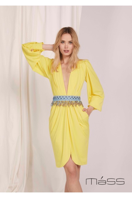 Vestido midi amarillo