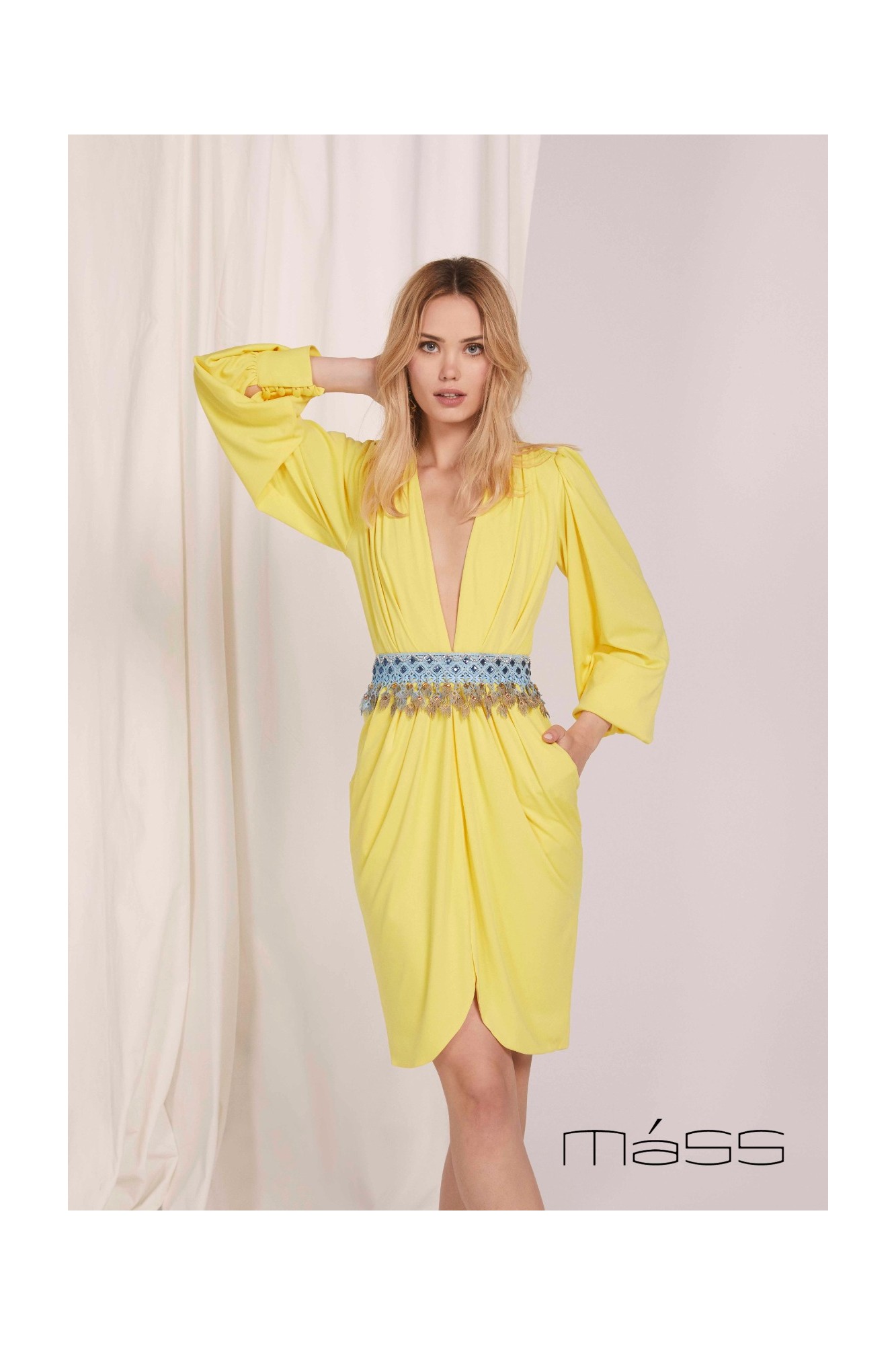 Vestido midi amarillo