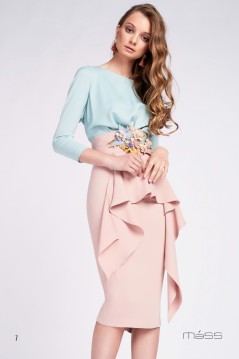 Vestido midi pastel