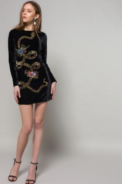 Vestido corto terciopelo