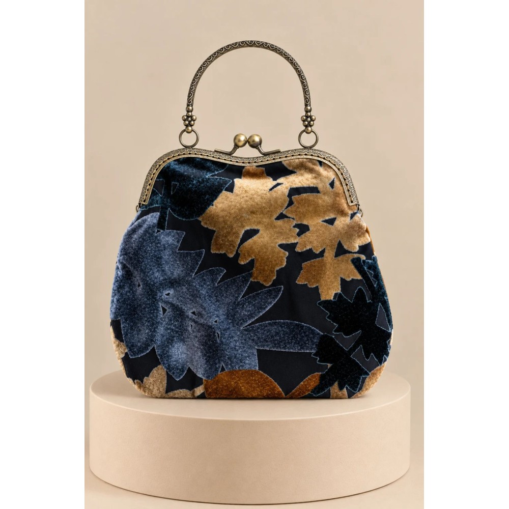 Bolso de terciopelo floral Nina