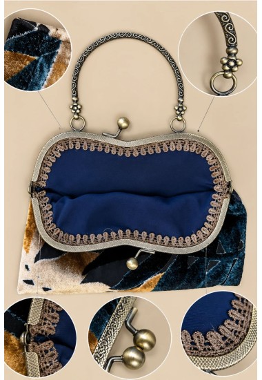 Bolso de terciopelo floral Nina